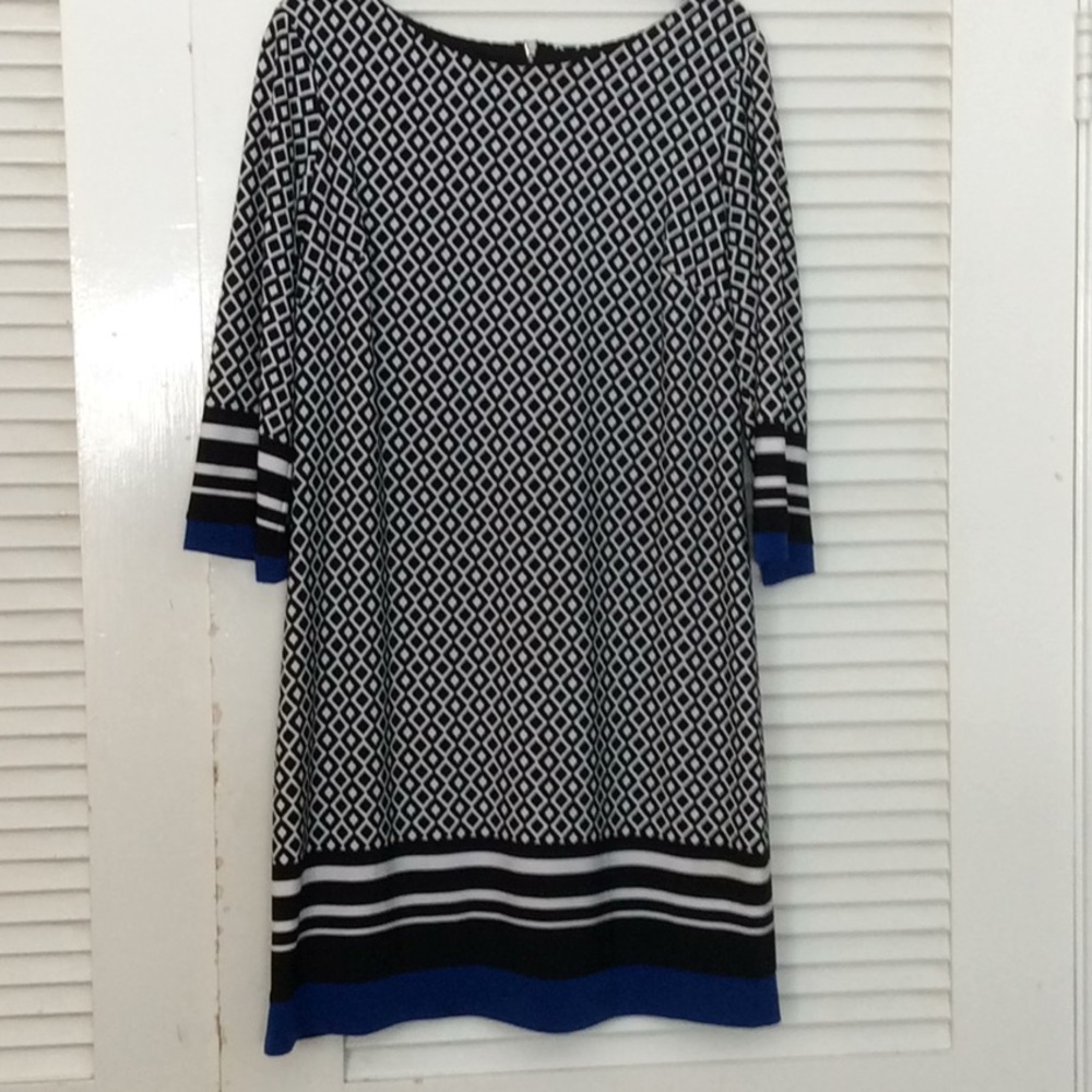 Donna Rico Printed Dress, Size 14